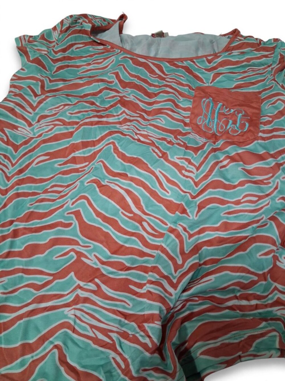 Jordann Jammies Zebra-Stripe Top Size XL